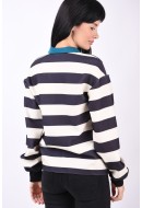Bluza Dama Jjxx Jxgry Reg Polo Black Stripes Bone White